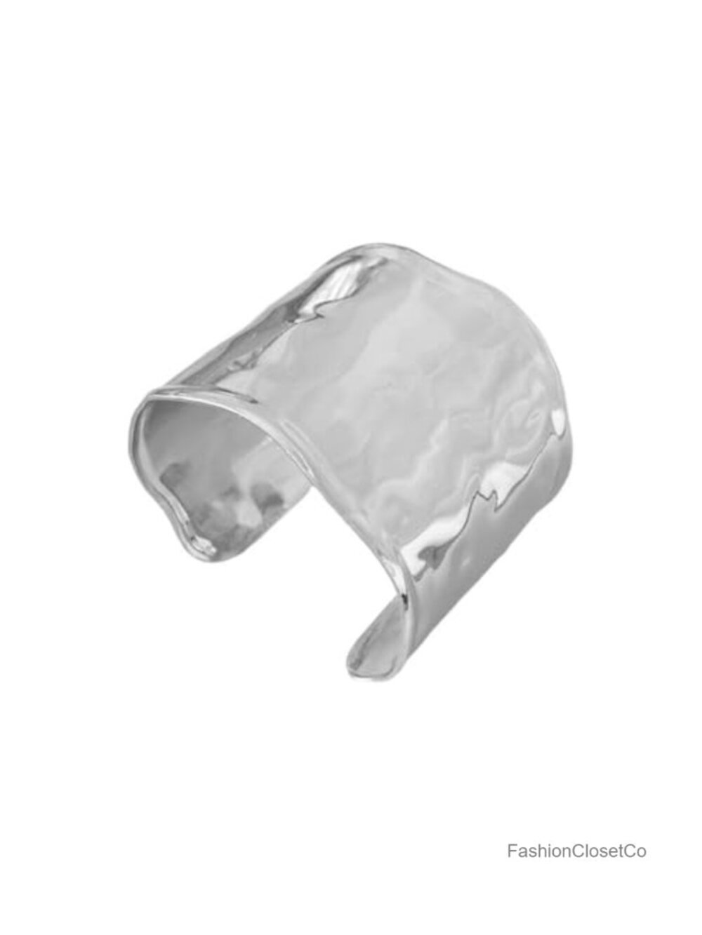 Hammered Chunky Cuff Bracelet Vintage Boho Wide Bangle Open Wristband